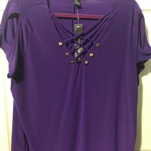 Plus purple blouse